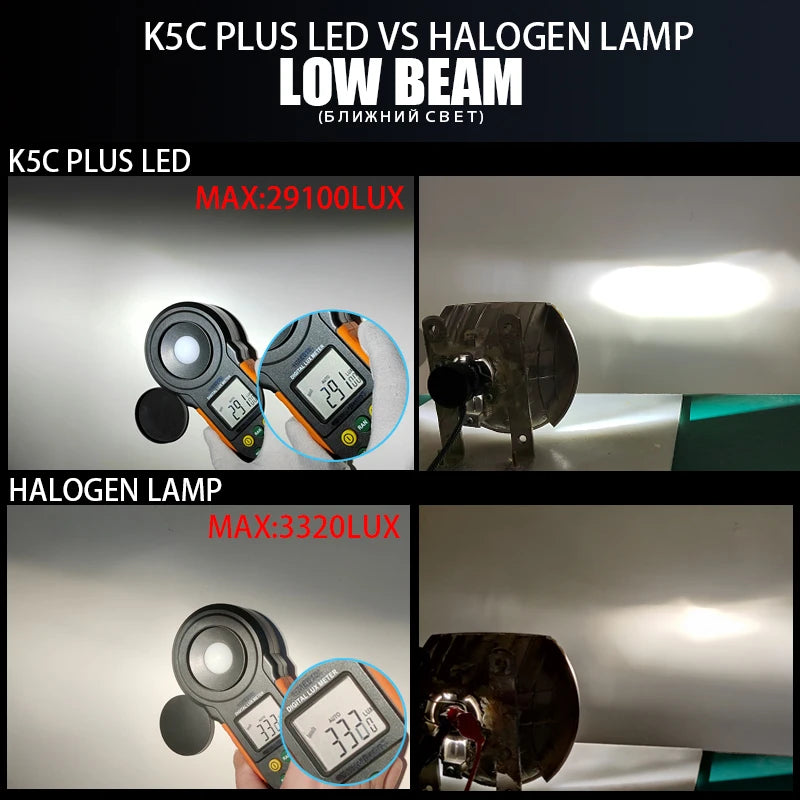 K5C plus 140W H7 H11 H4 H1 Canbus Led Bulbs 4300K LED HB3 9005 HB4 9006 K6C Led Double Copper Tube 12V 2PCS