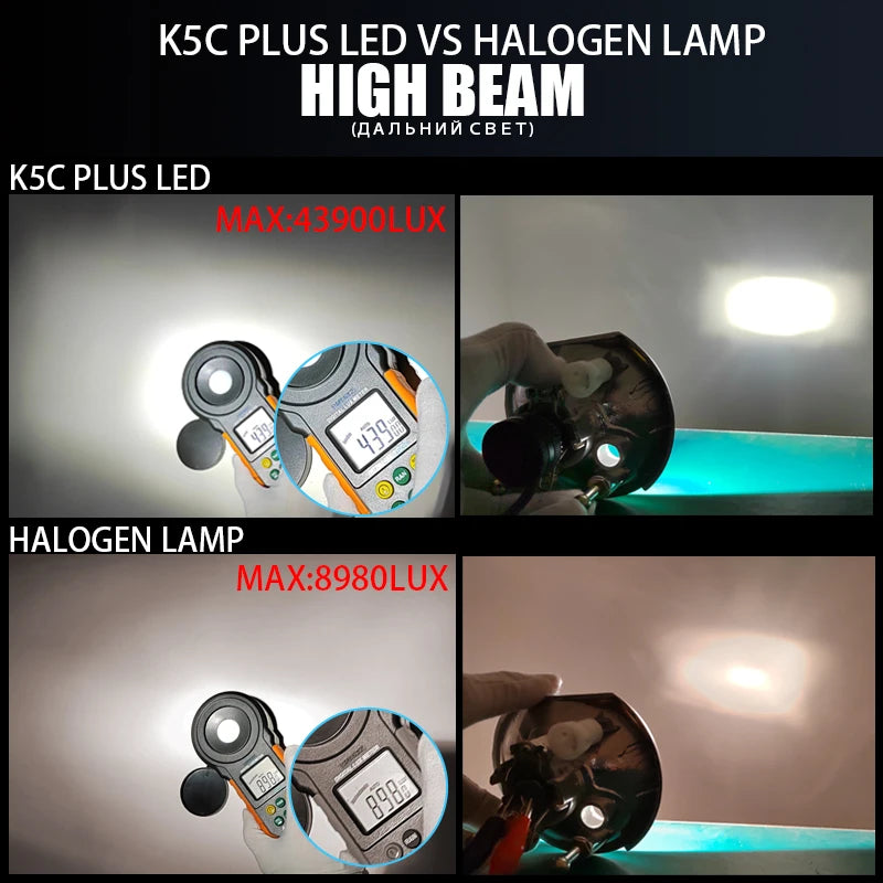 K5C plus 140W H7 H11 H4 H1 Canbus Led Bulbs 4300K LED HB3 9005 HB4 9006 K6C Led Double Copper Tube 12V 2PCS